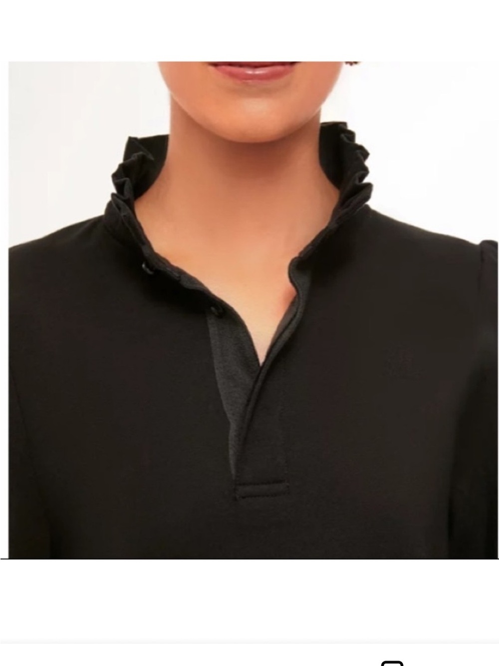 Tuckernuck Pomander Place Black Ruffle-Neck Charlotte Mini Dress - Picture 6 of 10